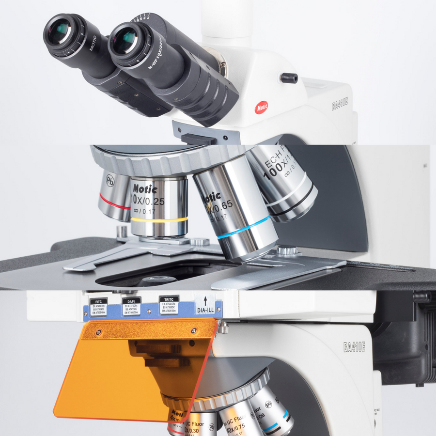 BA410E with FITC and TRITC Filter Fluorescence Bundle