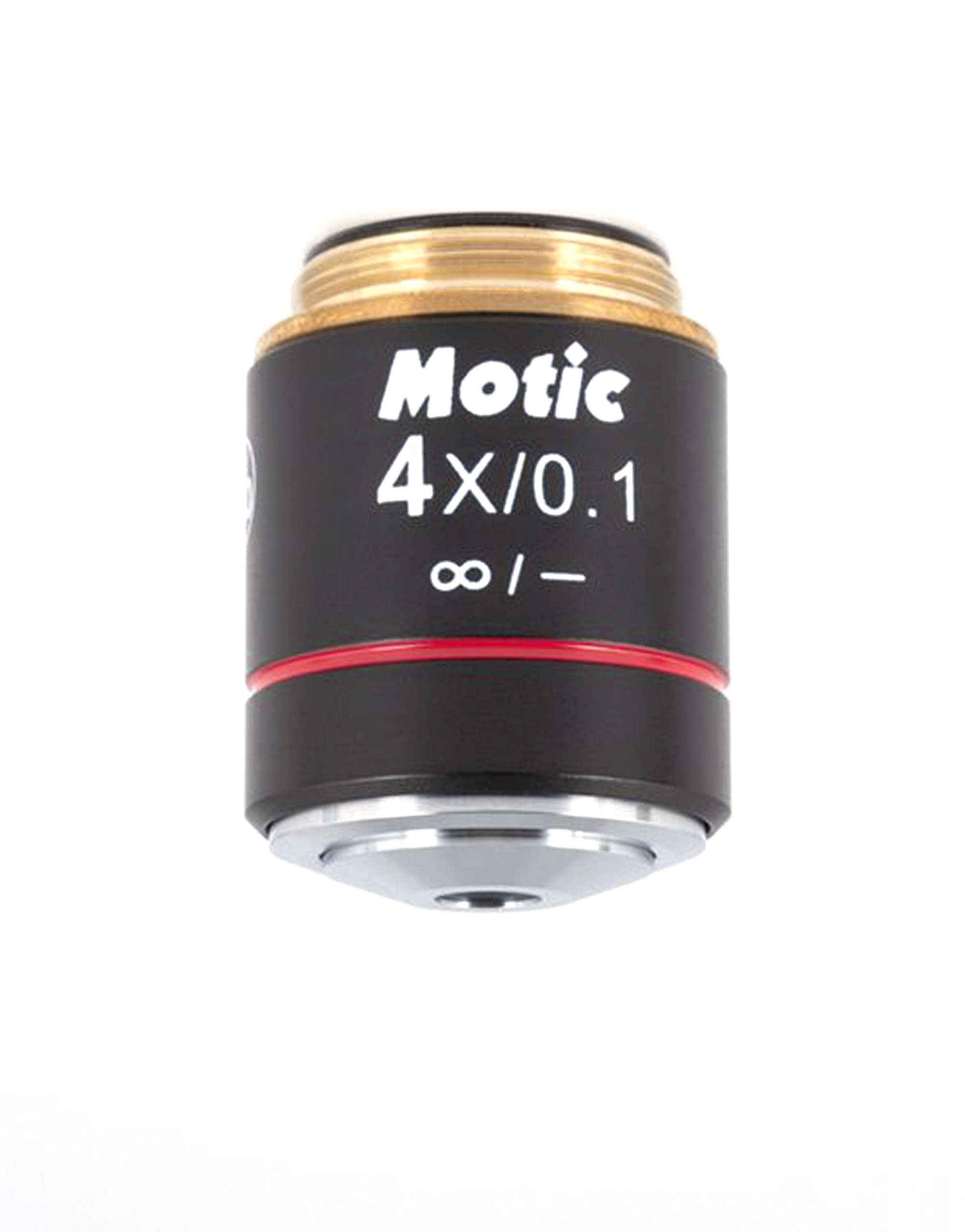 BA Objective - CCIS EC Plan Achromat 4X/0.1 (WD=15.9mm) - (1101001703211) - Motic Microscopes