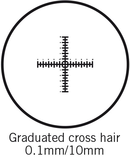 Cross line with micrometer (100 divisions in 10mm) - 1101001401861 - Motic Microscopes